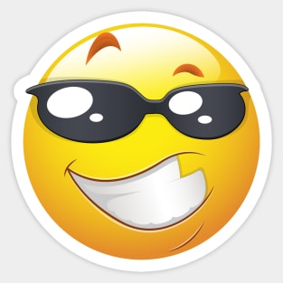 Cool Smiley Face Emoticon Sticker